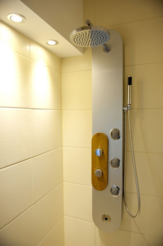 Walk-in Shower with Dual Shower Heads